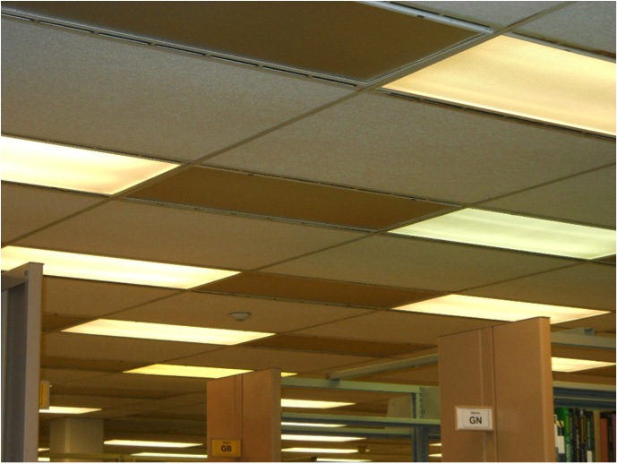 Library Lights Before Retrofit
