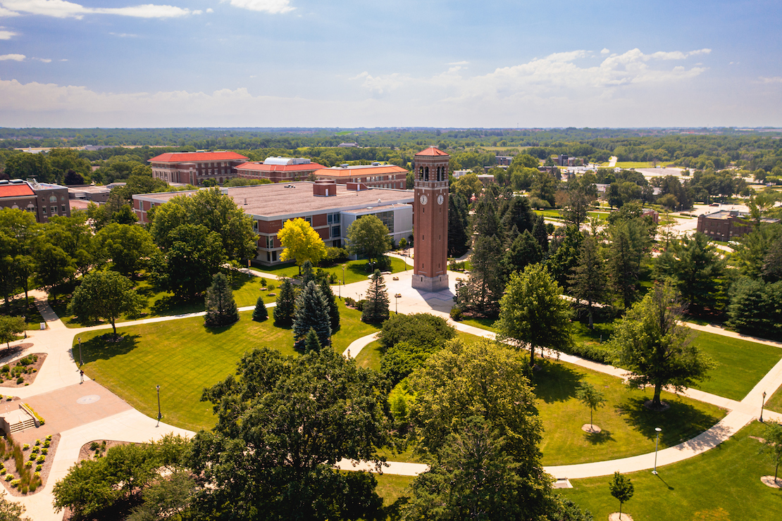 Summer drone of campanile